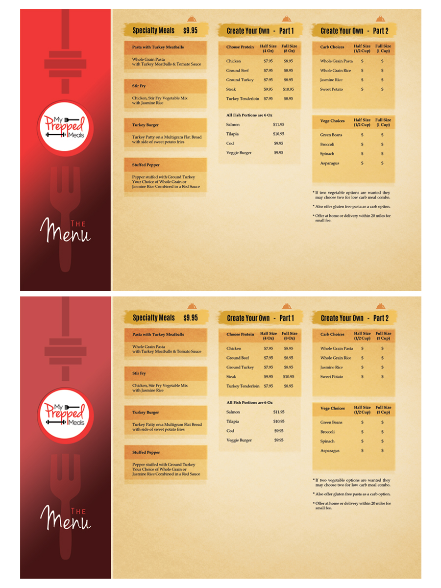 Menu Design by LeonFX for this project | Design #10524502