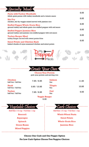 Menu Design by b3s for this project | Design #10451086