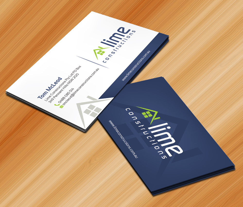Visitenkarten-Design von Sarmishtha Chattopadhyay_loginchange für Lime Constructions Pty Ltd | Design #2200865