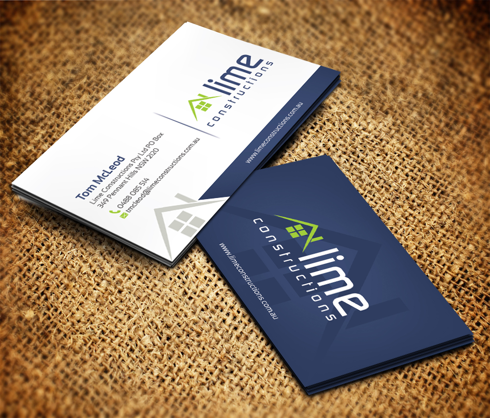 Visitenkarten-Design von Sarmishtha Chattopadhyay_loginchange für Lime Constructions Pty Ltd | Design #2200869