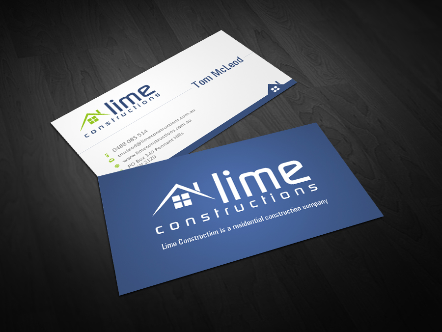 Business Card Design by Owaisias for Lime Constructions Pty Ltd | Design #2201460