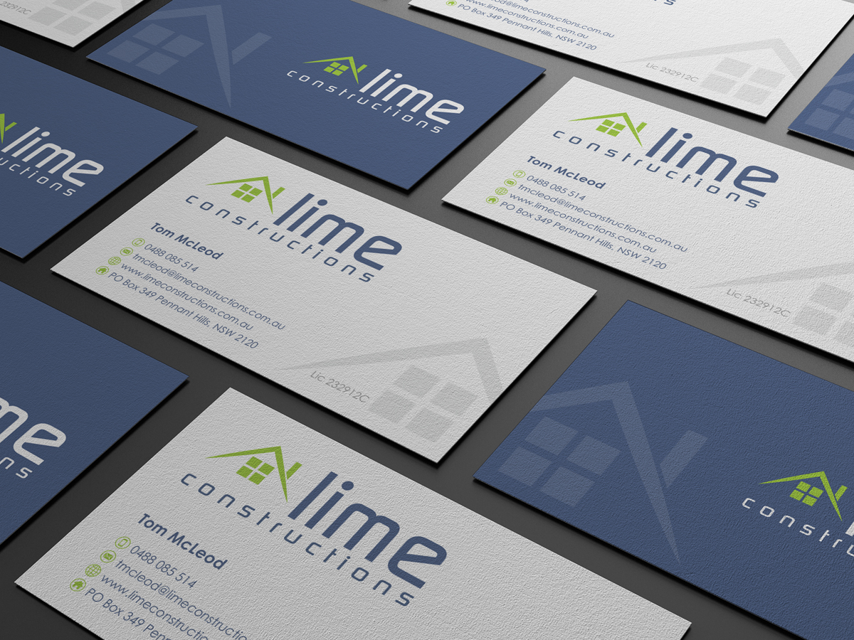 Business Card Design by logodentity for Lime Constructions Pty Ltd | Design #2207025