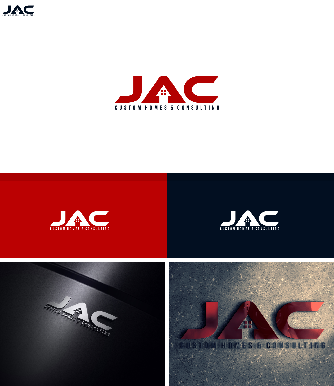 Diseño de Logo por Artism Design para J.A.C. Custom Homes | Diseño #10473596