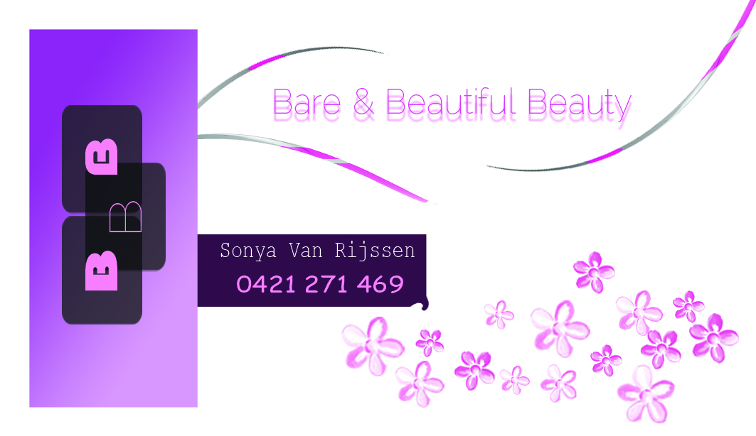 Business Card Design by Kevin_Foxtrot for Bare & Beautiful Beauty | Design #2204363