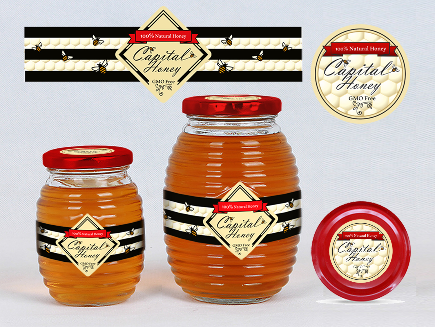 Diseño de Etiqueta por Polina_pro para Capital Honey | Diseño #10509978