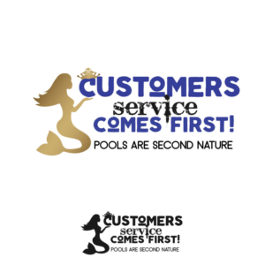 Customers service comes first! Pools are second nature | Logo Design by designstarla