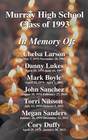 Murray High 20 year Reunion Memorial | Poster Design by Soula Vetter