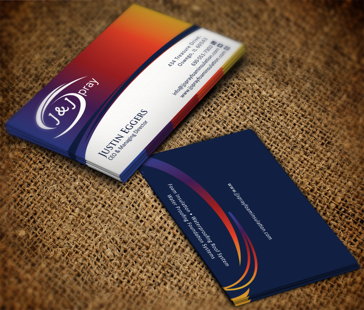 Business Card Design by MT for J & J Spray | Design #10506703