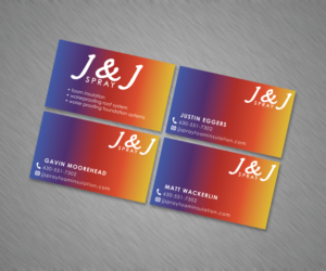 Business Card Design by nreimer for J & J Spray | Design: #10512898