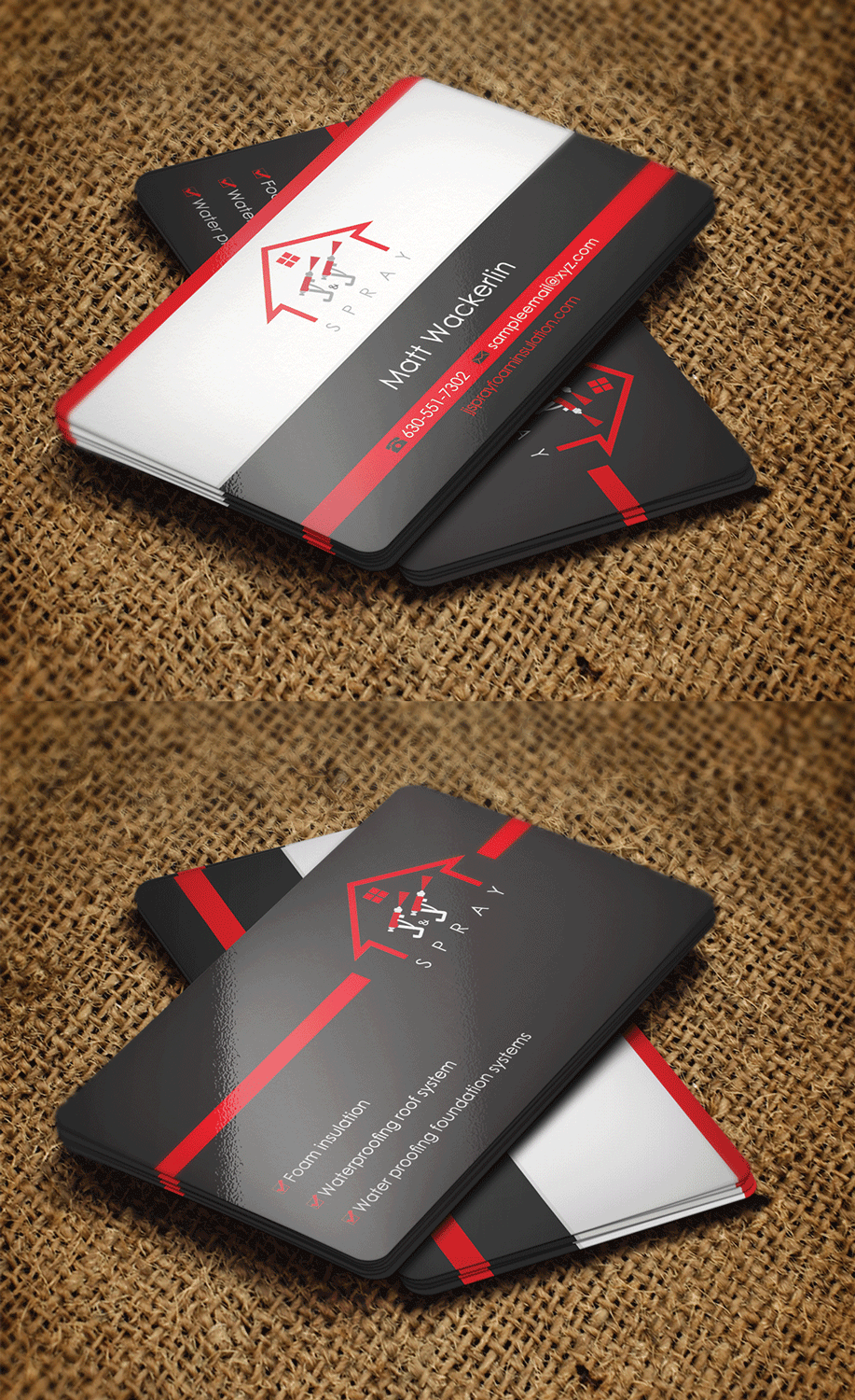Business Card Design by Riz' for J & J Spray | Design #10477051