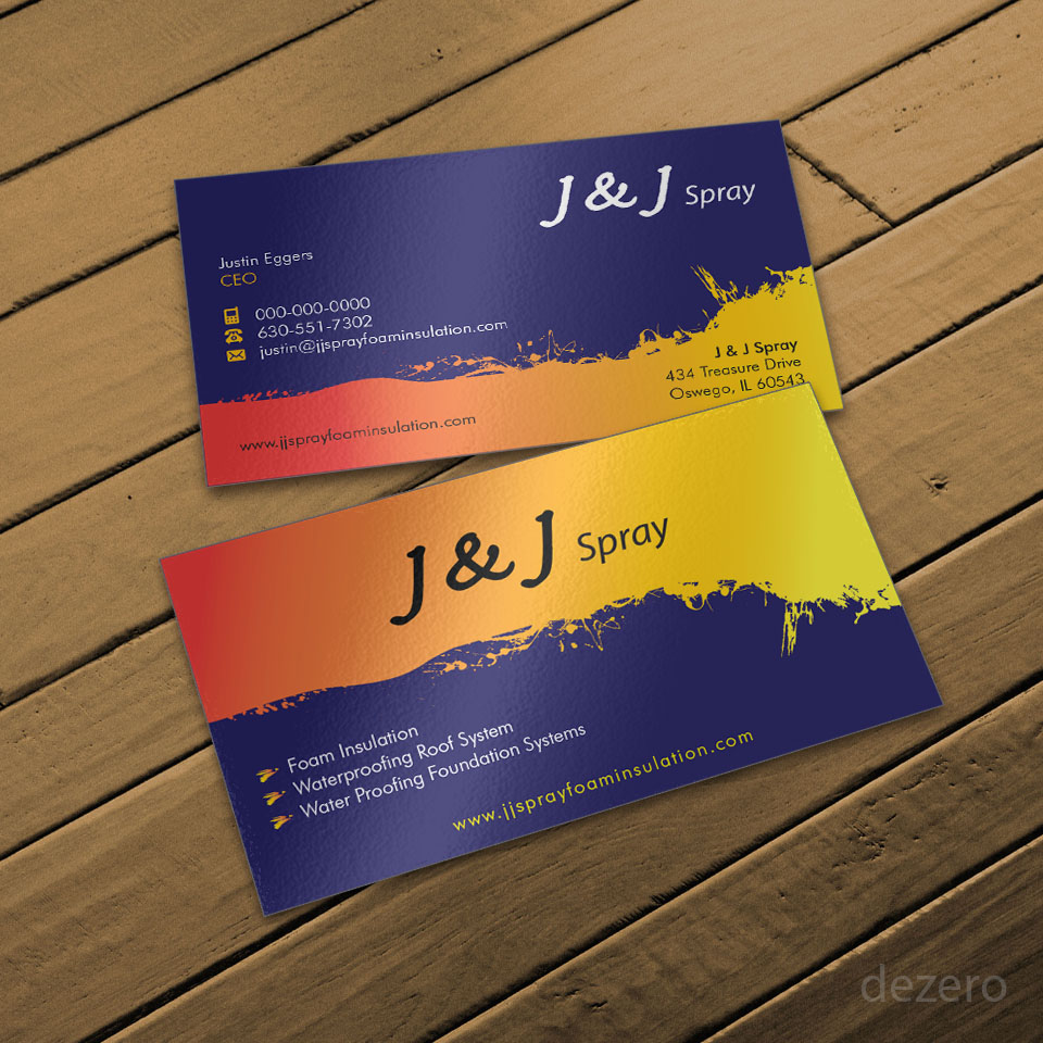 Diseño de Tarjeta de Presentación por Dezero para J & J Spray | Diseño #10490735