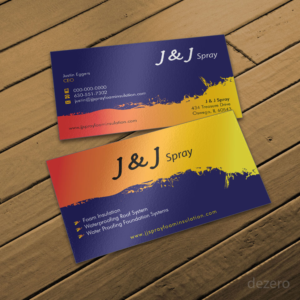Spray Foam Company Business Card  | Diseño de Tarjeta de Presentación por Dezero