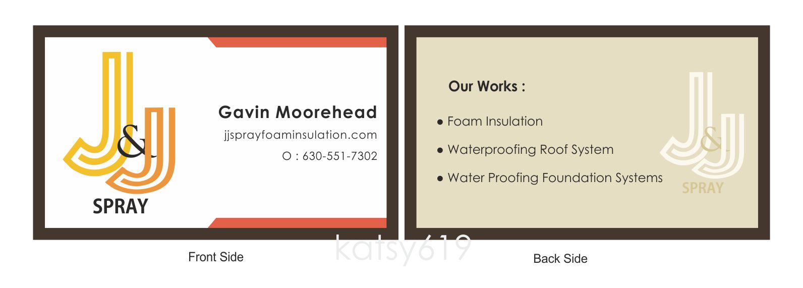 Business Card Design by katsy619 for J & J Spray | Design #10480335