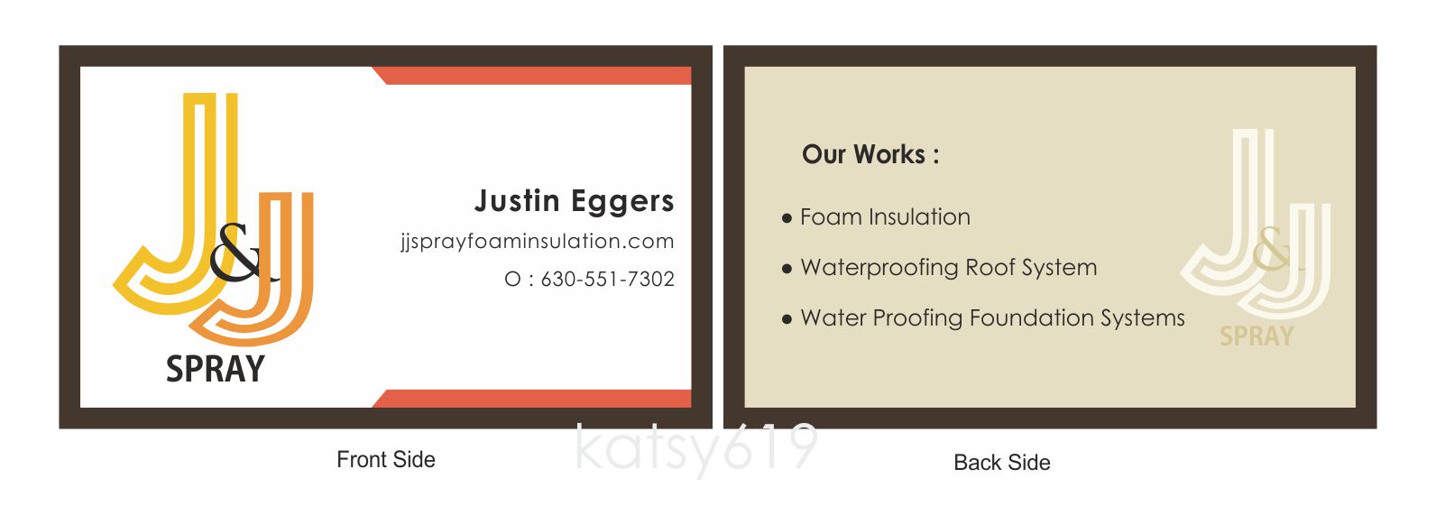 Business Card Design by katsy619 for J & J Spray | Design #10480337