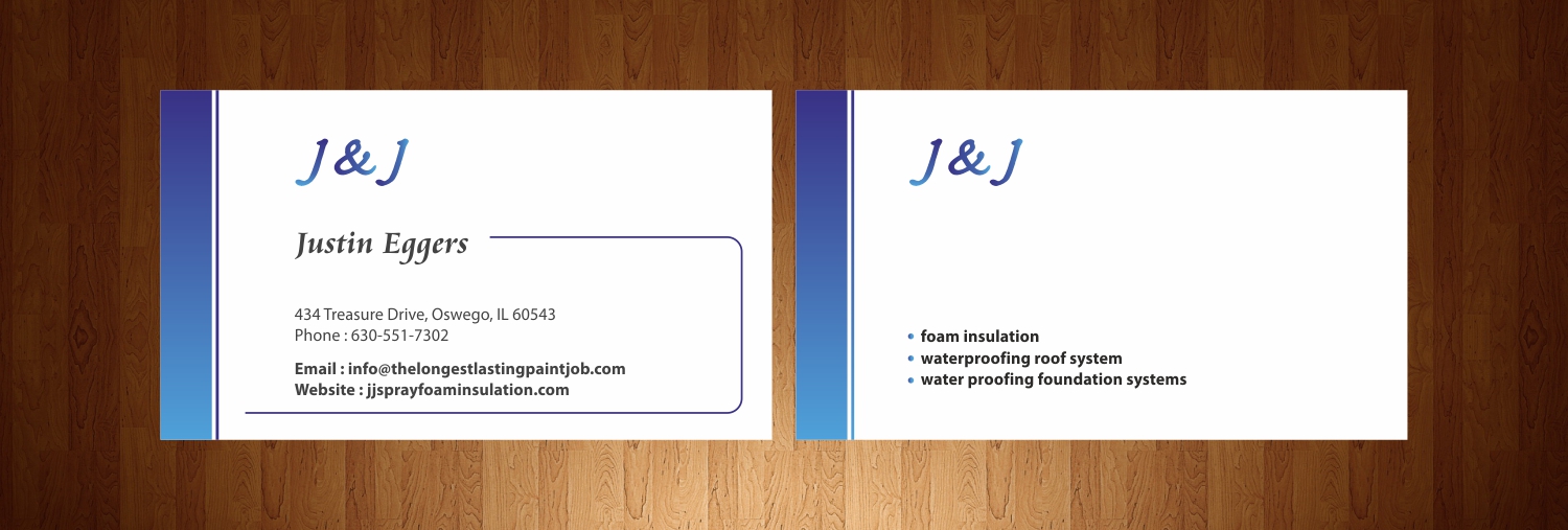 Business Card Design by kiyos creativities for J & J Spray | Design #10488918