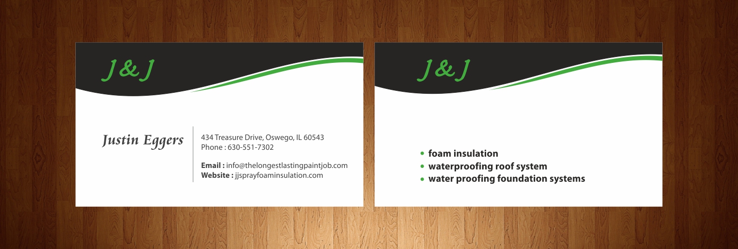 Business Card Design by kiyos creativities for J & J Spray | Design #10488937