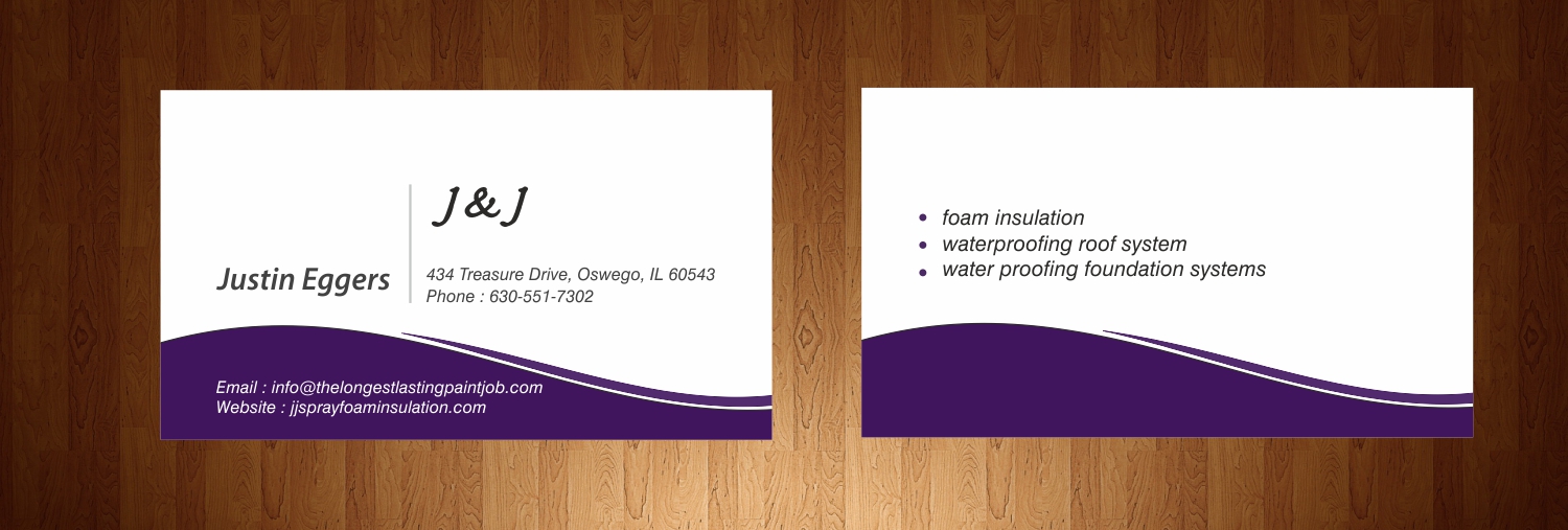 Business Card Design by kiyos creativities for J & J Spray | Design #10488941