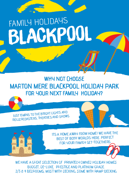 Flyer Design by Kiwi &amp; Lime Design for Family Holidays Blackpool Ltd | Design #10479234