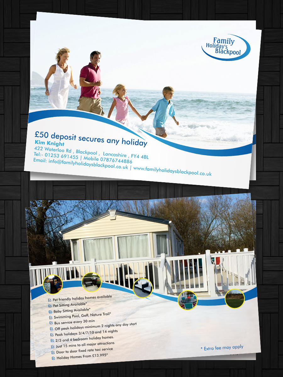 Flyer Design by ESolz Technologies for Family Holidays Blackpool Ltd | Design: #10556415