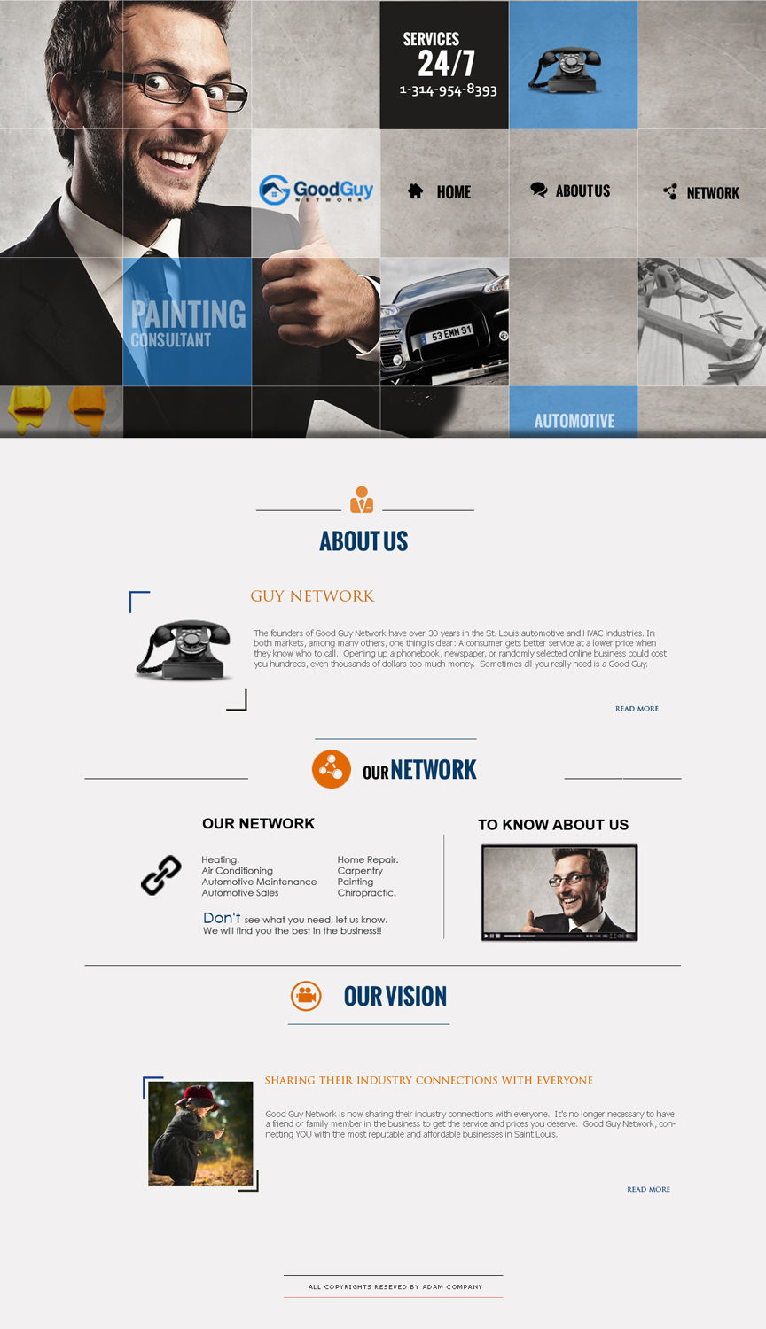 Web Design by adamhfarid for Good Guy Network | Design #2265110