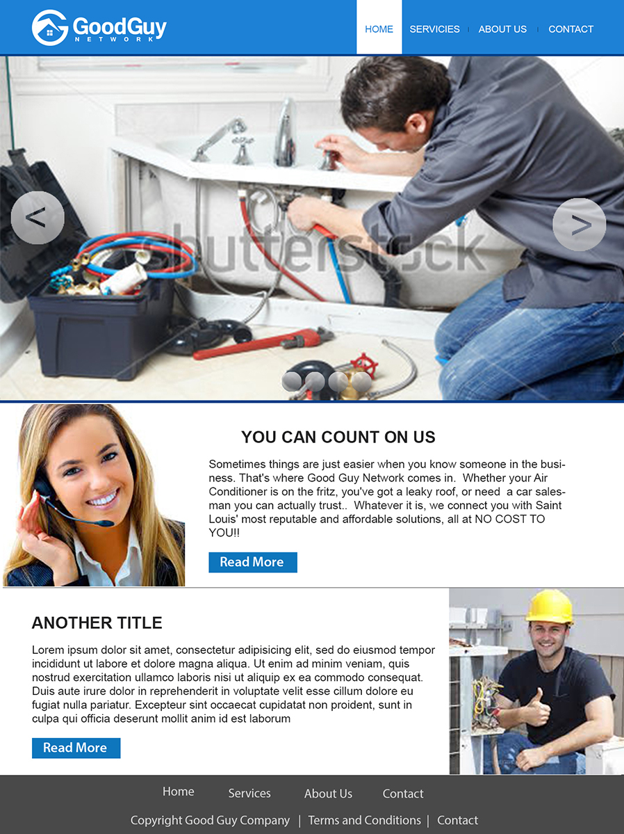 Diseño Web por V.George para Good Guy Network | Diseño #2206775