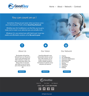 Diseño Web por V.George para Good Guy Network | Diseño: #2266467