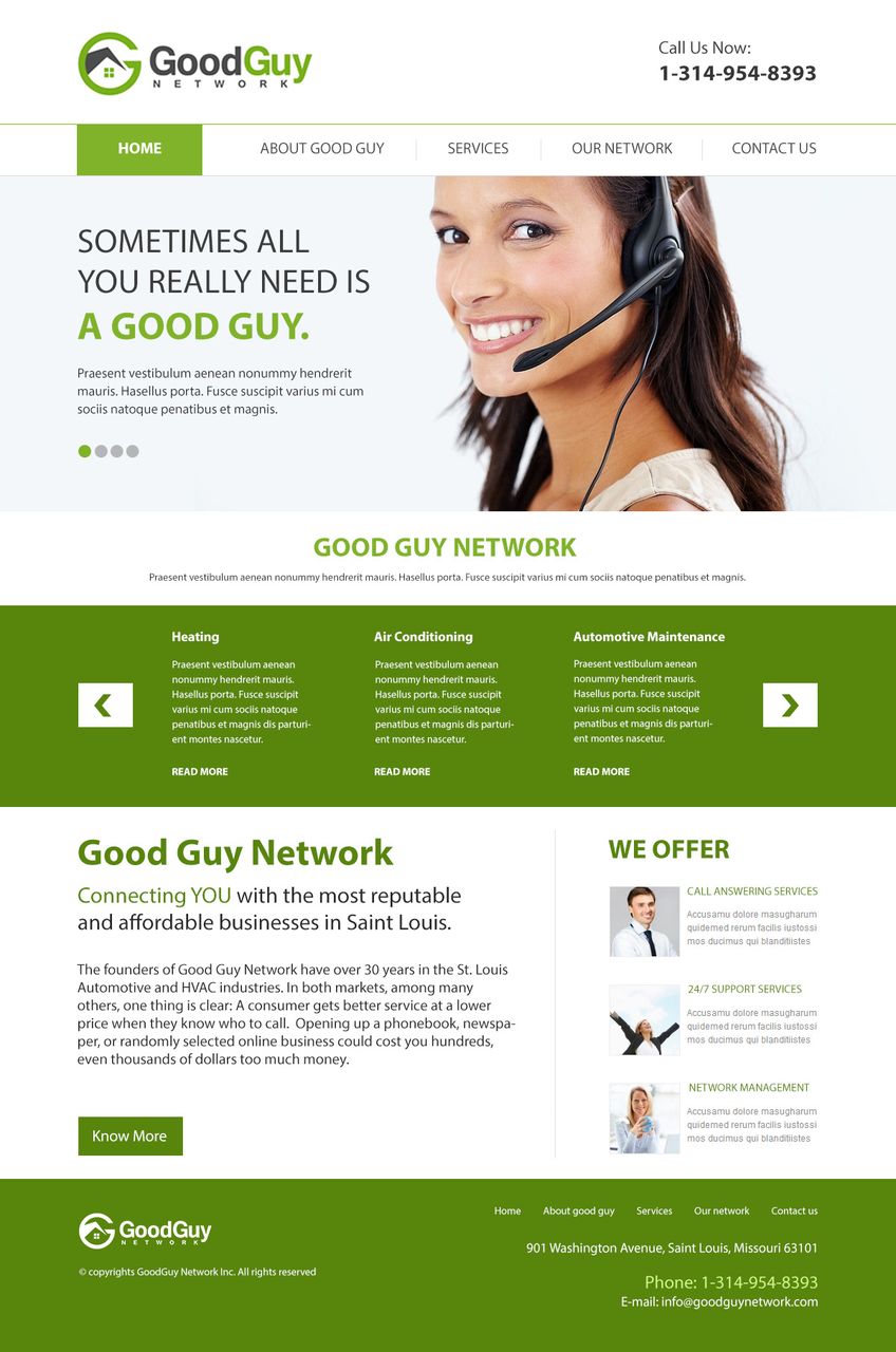 Web Design by HSwebmasters for Good Guy Network | Design #2273615