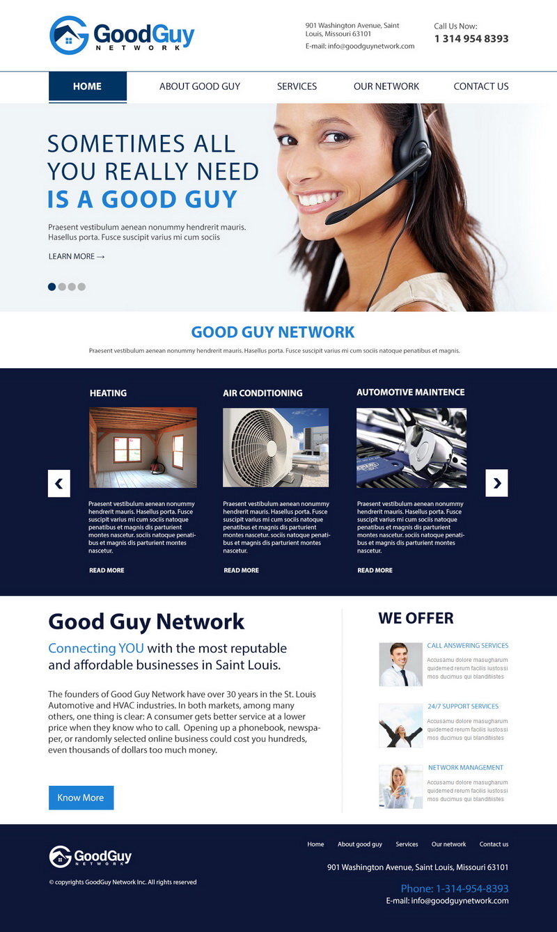 Web Design by HSwebmasters for Good Guy Network | Design #2277486