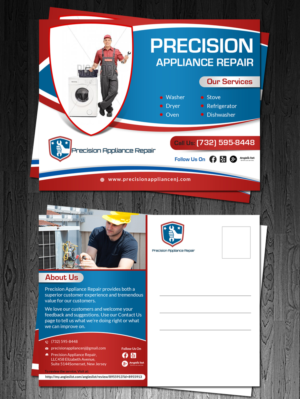 Diseño de Postal por debdesign para Precision Appliance Repair, LLC | Diseño: #10492549