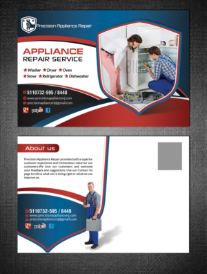 Diseño de Postal por creative.bugs para Precision Appliance Repair, LLC | Diseño: #10492195