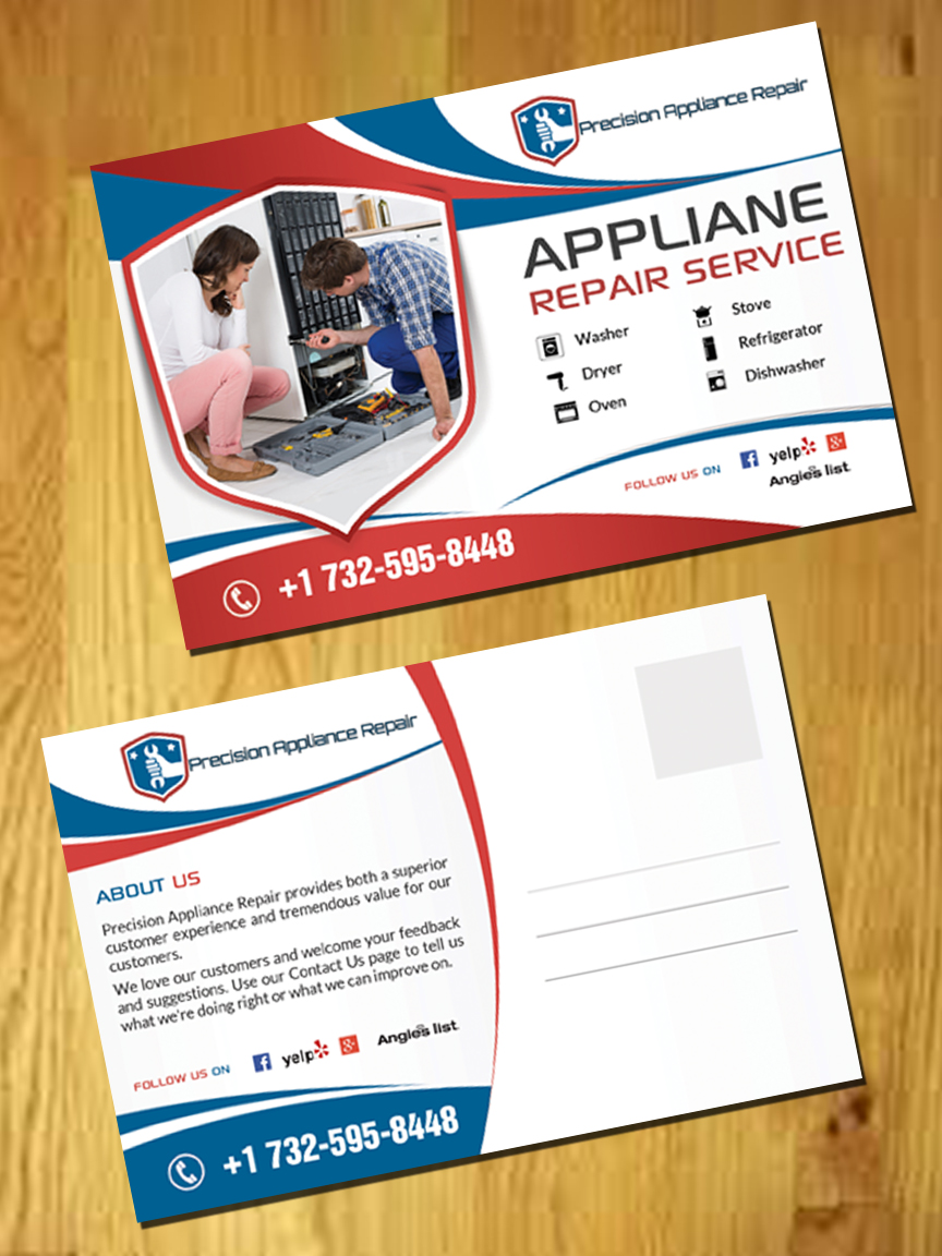 Postcard Design by innovative earth for Precision Appliance Repair, LLC | Design #10501885