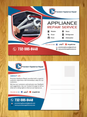 Diseño de Postal por innovative earth para Precision Appliance Repair, LLC | Diseño: #10532773