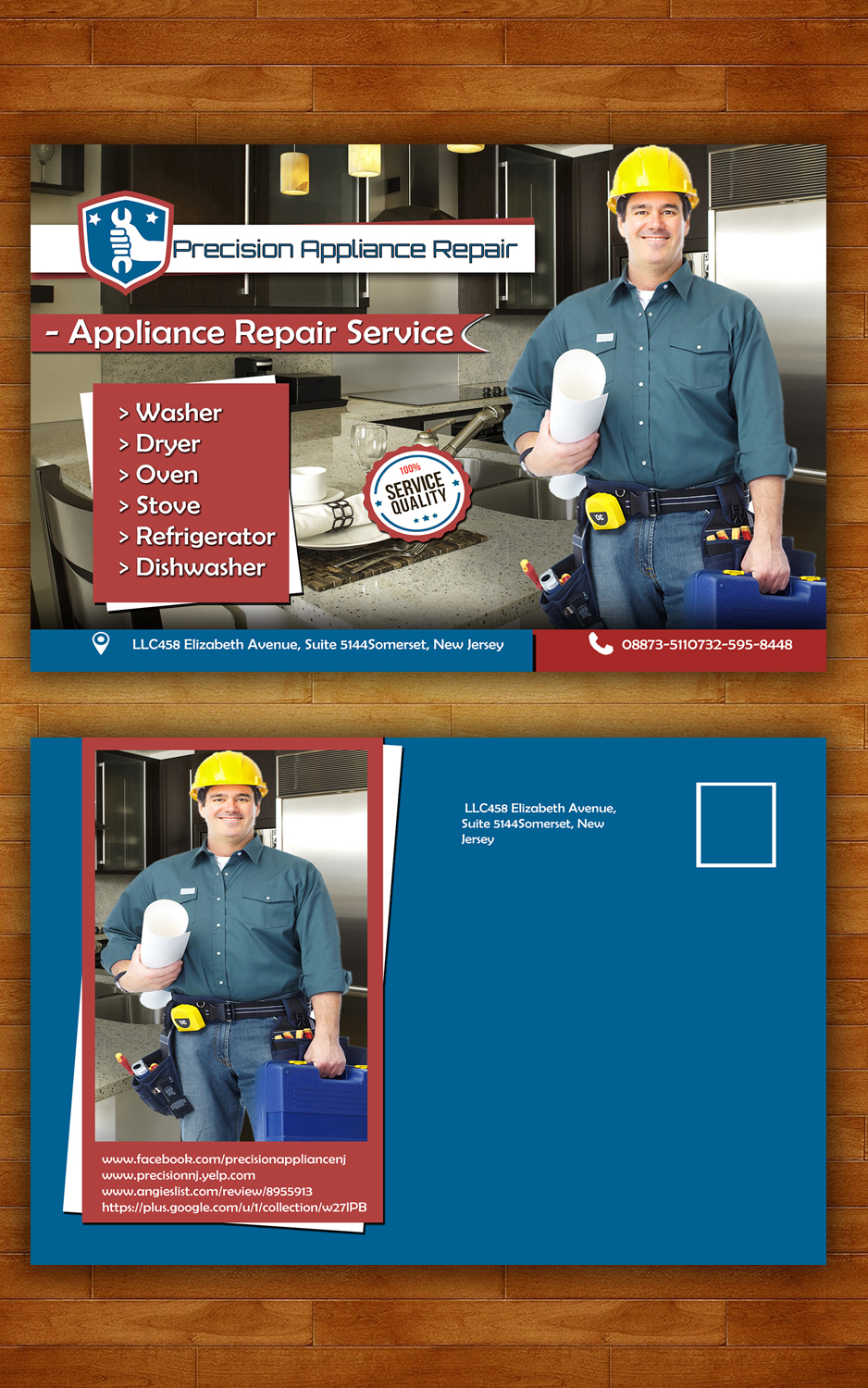 Diseño de Postal por Essam worlds Pen  para Precision Appliance Repair, LLC | Diseño #10502520