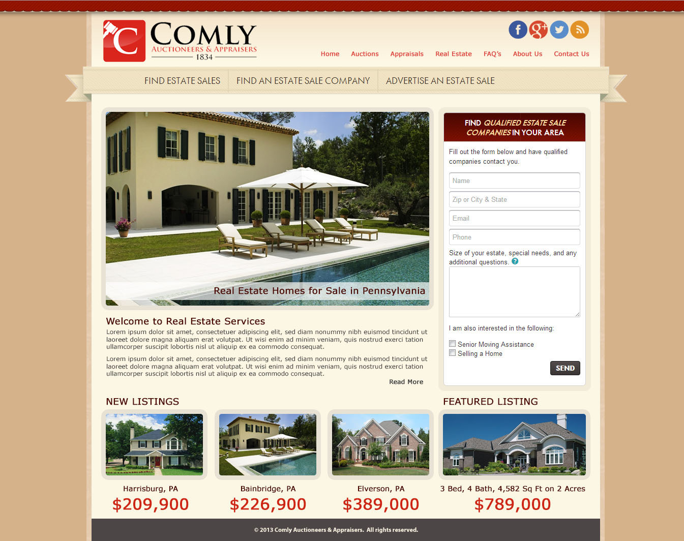 Wordpress Design by Xtilez for AuctionServices.com, Inc. | Design #2203211