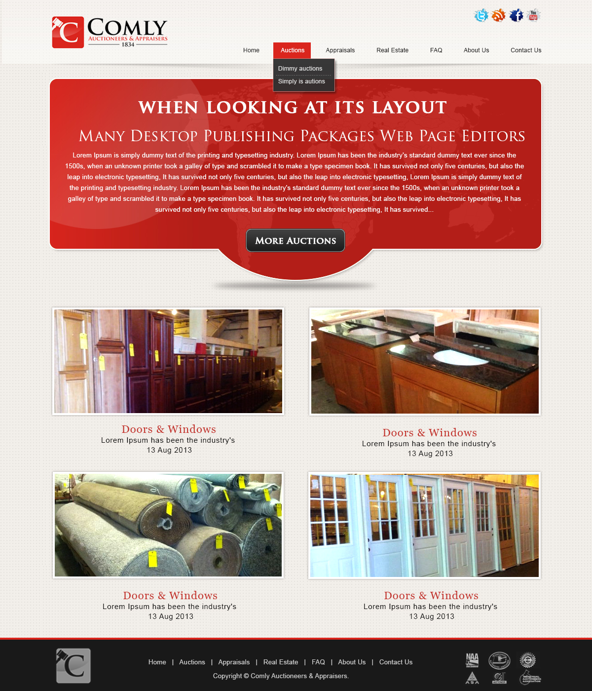 Wordpress Design by webxvision for AuctionServices.com, Inc. | Design #2213703