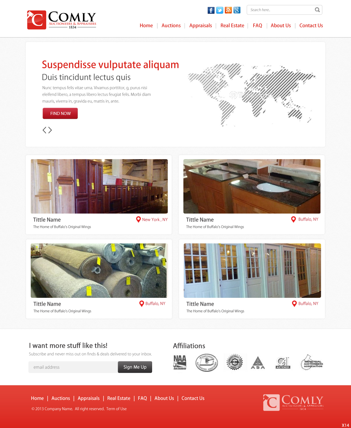 Wordpress Design by pb for AuctionServices.com, Inc. | Design #2203001