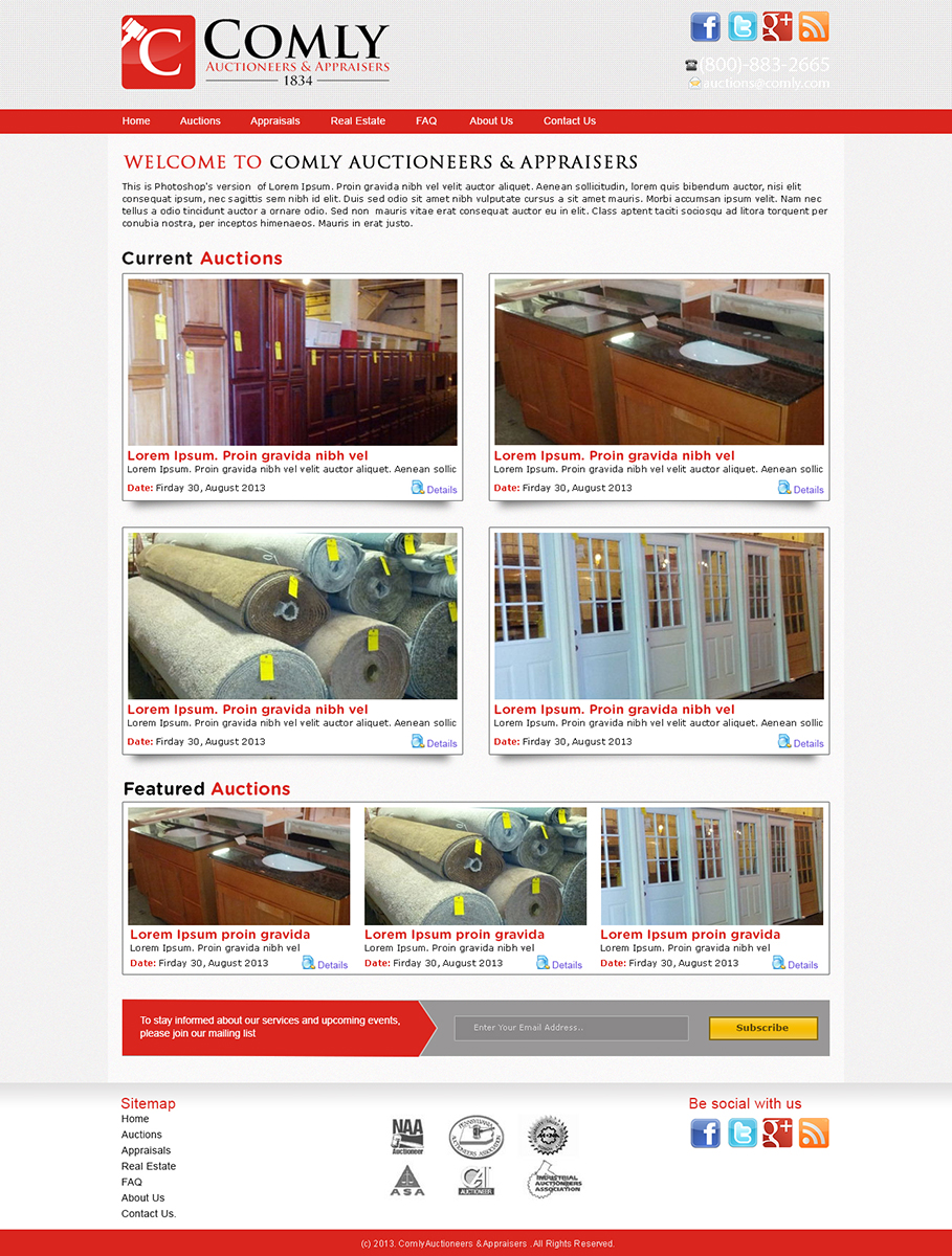 Wordpress Design by Tanvir for AuctionServices.com, Inc. | Design #2212237