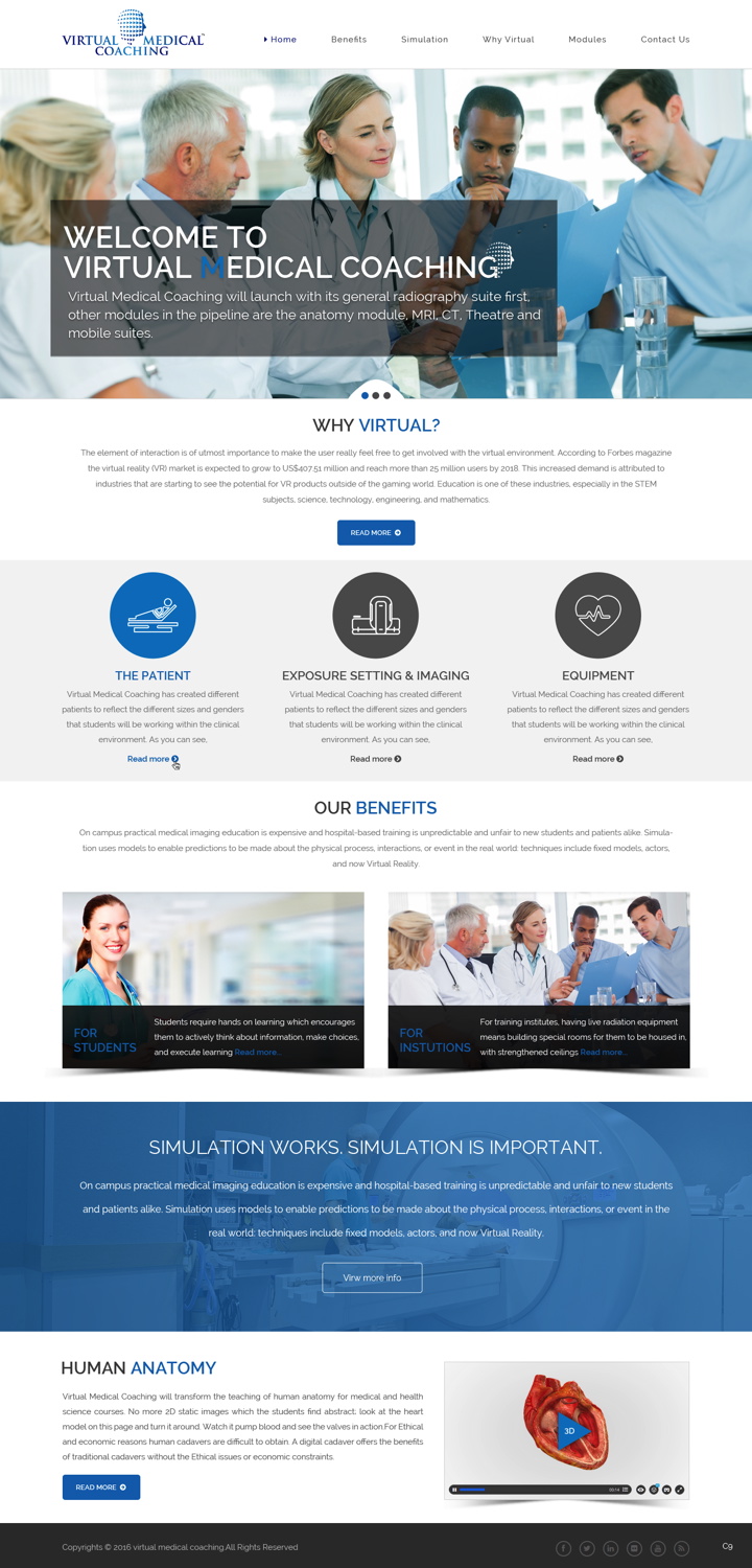 Web Design by pb for Virtual Medical Coaching Limited | Design #10486542