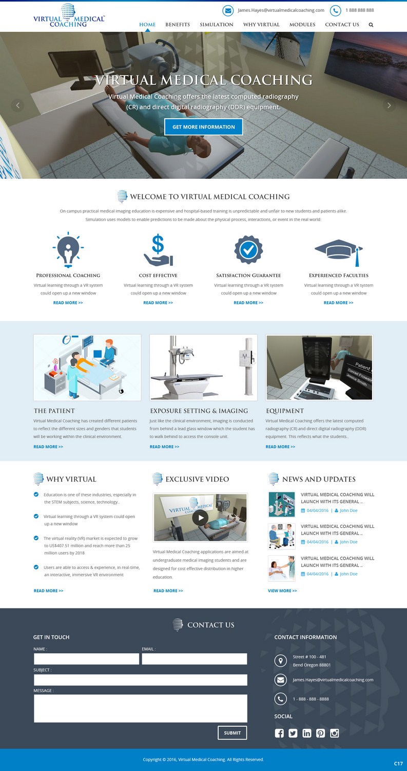 Web Design by pb for Virtual Medical Coaching Limited | Design #10498450