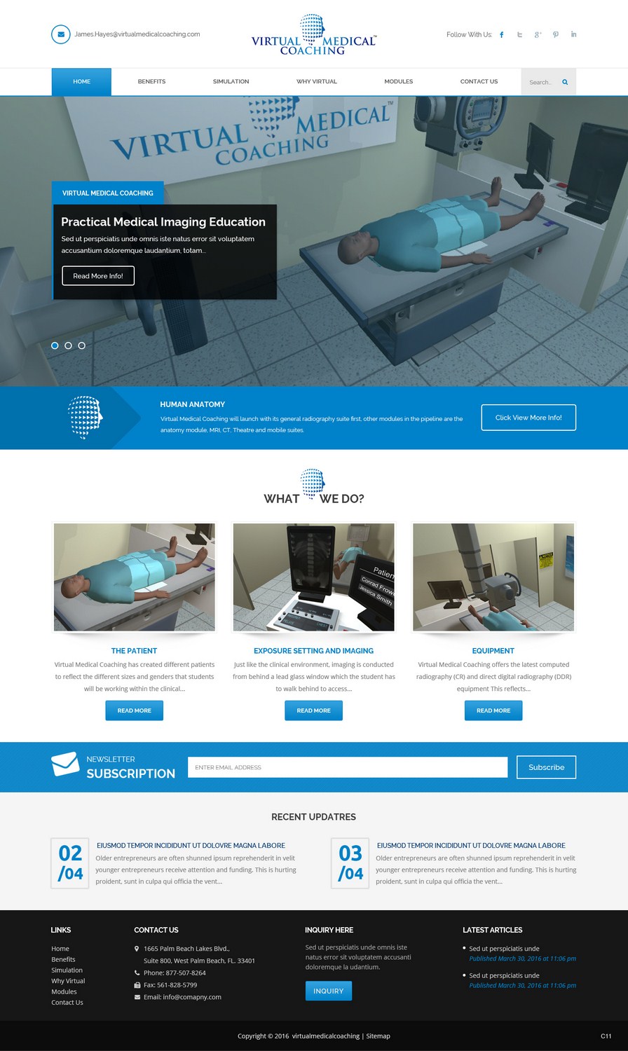 Diseño Web por pb para Virtual Medical Coaching Limited | Diseño #10498460