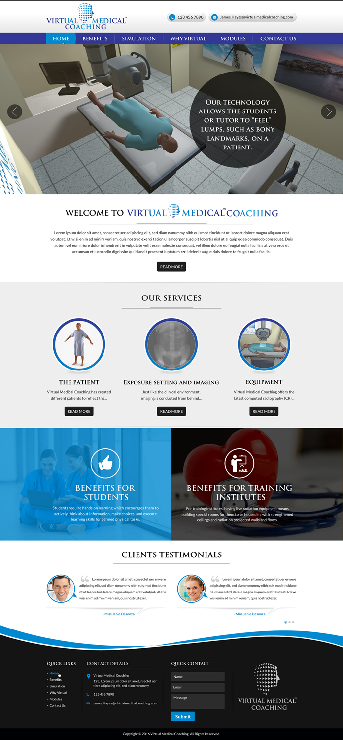 Web Design by Sbss for Virtual Medical Coaching Limited | Design #10582801
