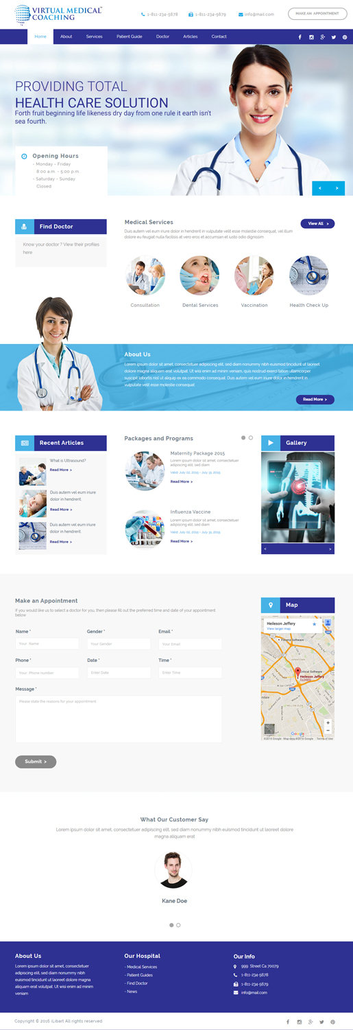 Web Design by iLibart for Virtual Medical Coaching Limited | Design #10527406