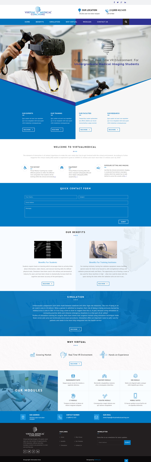 Web Design by Da Miracle for Virtual Medical Coaching Limited | Design #10557291
