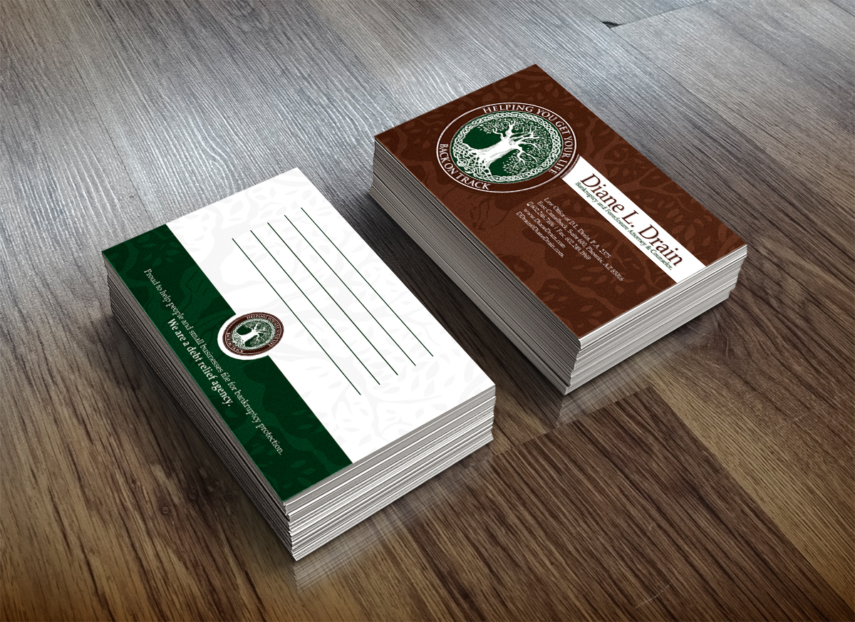 Business Card Design by FilippiniMatiasDG for Law Office of D.L. Drain, P.A. | Design #10561227