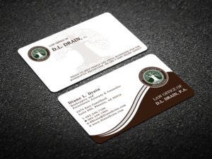 Business Card Design by Verified artistry (Design garden) for Law Office of D.L. Drain, P.A. | Design: #10491913