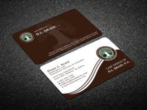 Business Card Design by Verified artistry (Design garden) for Law Office of D.L. Drain, P.A. | Design: #10491914