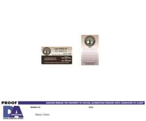 Visitenkarten-Design von da-designs für Law Office of D.L. Drain, P.A. | Design: #10502654