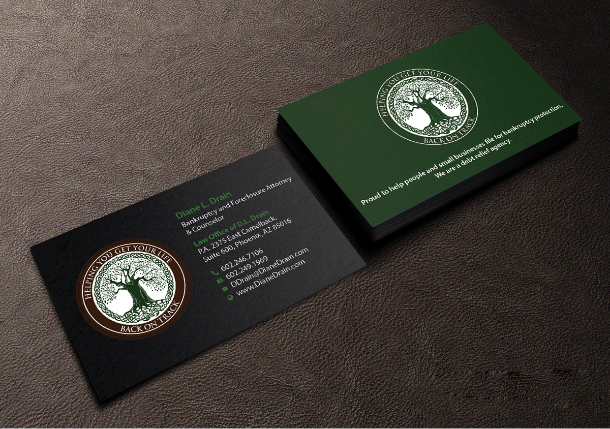 Visitenkarten-Design von Creations Box 2015 für Law Office of D.L. Drain, P.A. | Design #10486855