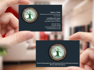 Visitenkarten-Design von Creations Box 2015 für Law Office of D.L. Drain, P.A. | Design: #10486857
