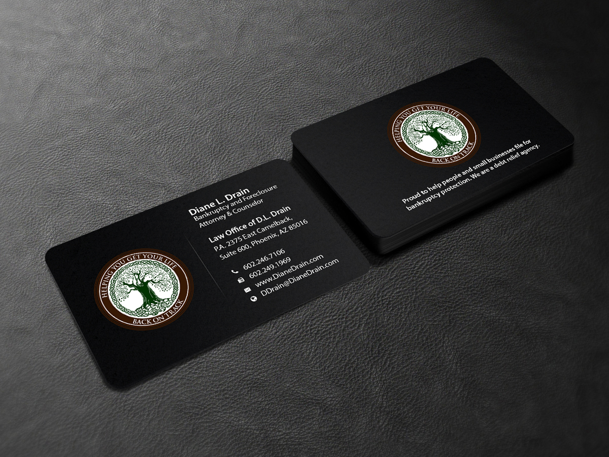 Visitenkarten-Design von Creations Box 2015 für Law Office of D.L. Drain, P.A. | Design #10486861